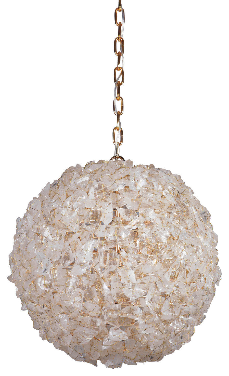 Craftmade 48493-GLD 4 Light Pendant Roxx Gallery Gilded w/QuartzBy Craftmade