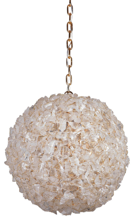 Craftmade 48493-GLD 4 Light Pendant Roxx Gallery Gilded w/QuartzBy Craftmade