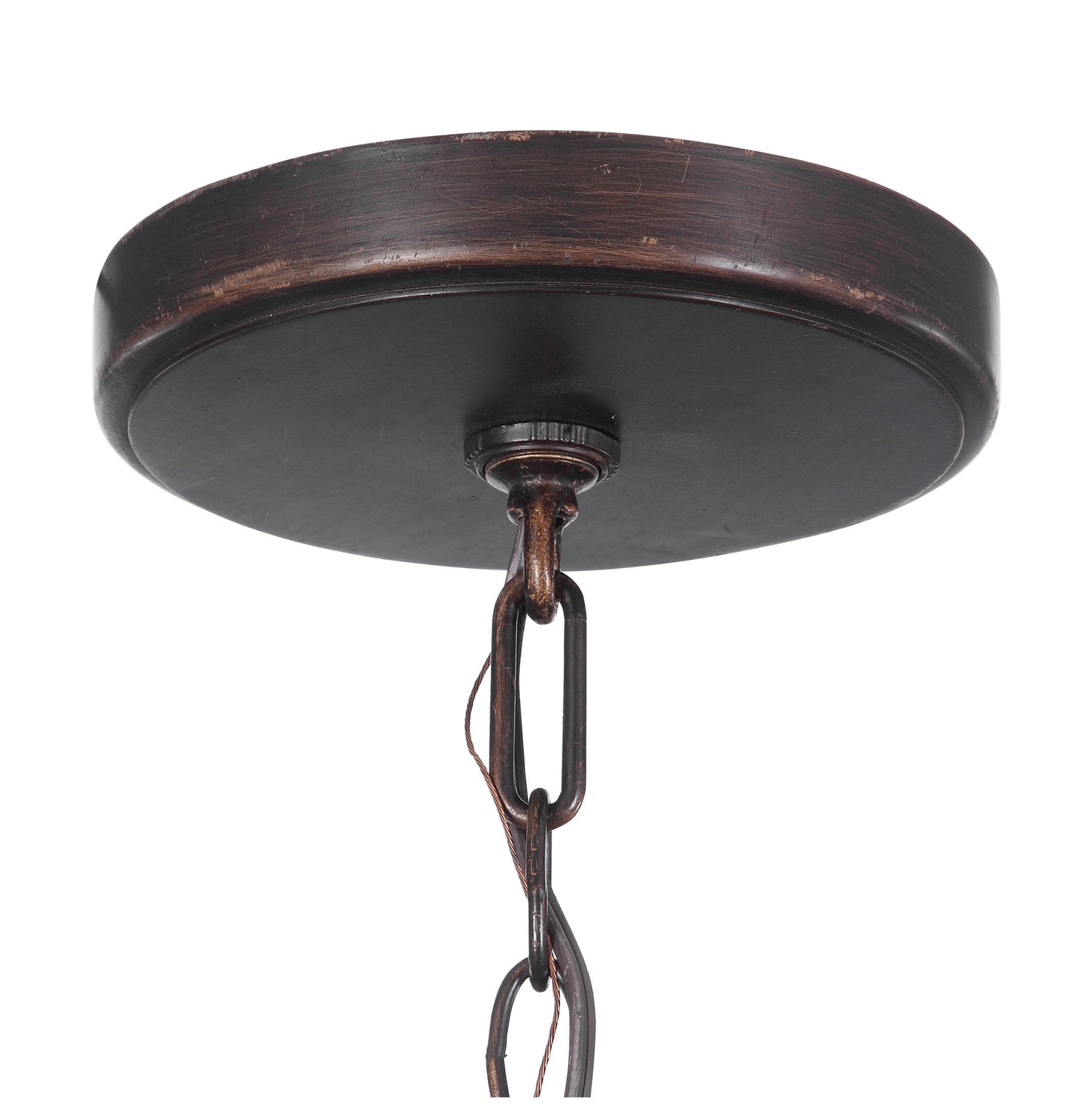 Large French Empire Style 8 Light Chandelier, Oak Wood Bronze Basket ShapeBy My Swanky Home