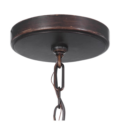 Large French Empire Style 8 Light Chandelier, Oak Wood Bronze Basket ShapeBy My Swanky Home