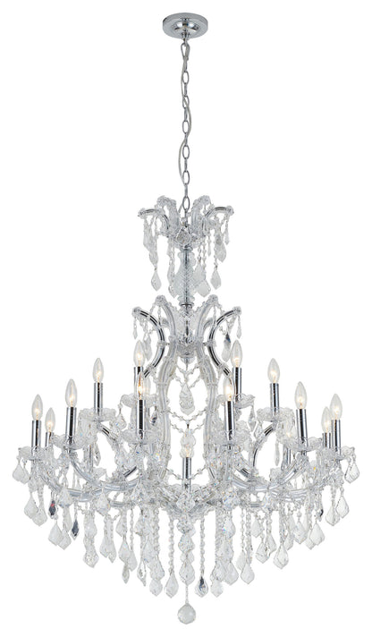 19-Light Chrome Crystal ChandelierBy Design Living