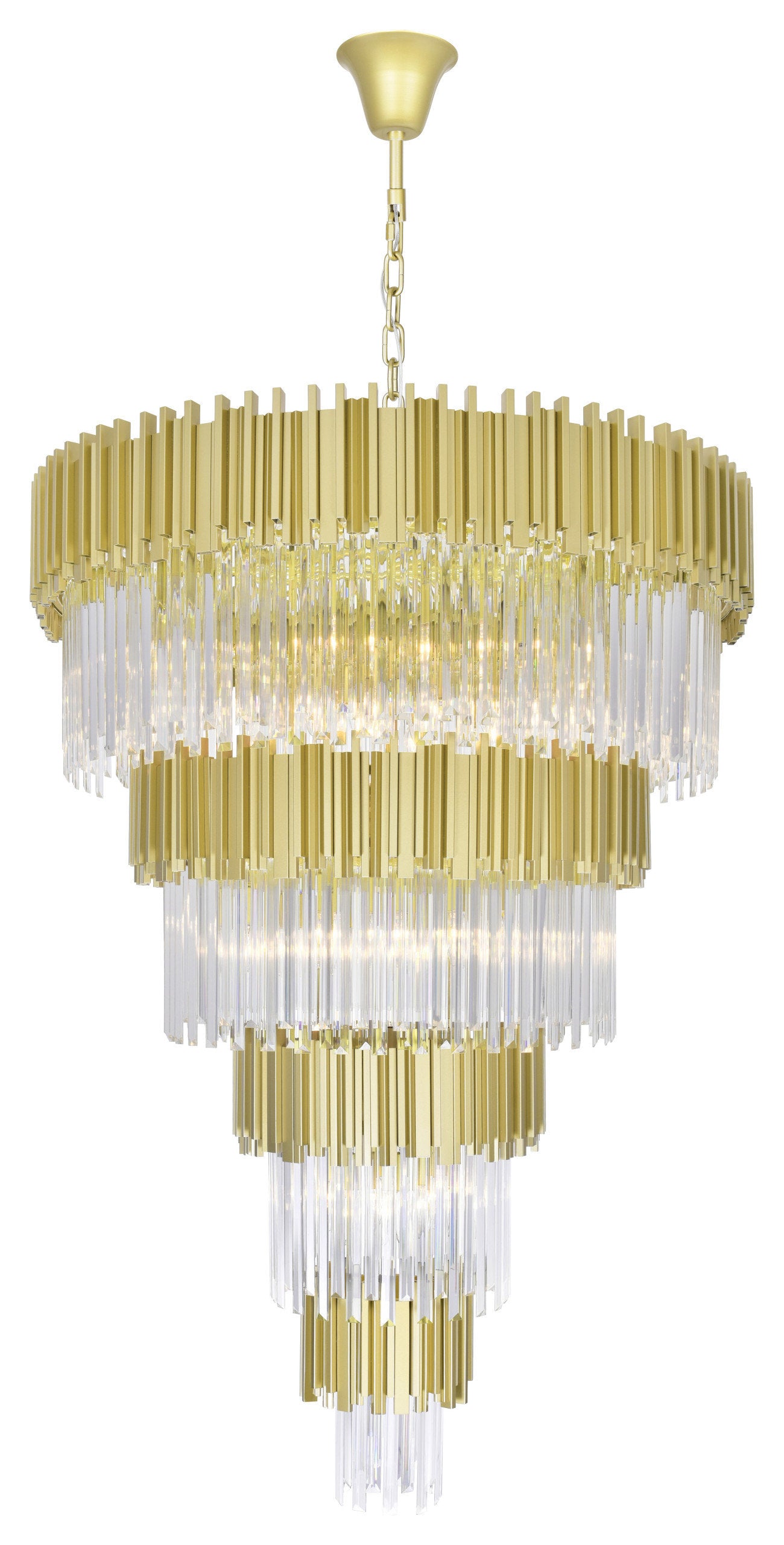 CWI Lighting 1112P40-34-169 Deco 34 Light Down Chandelier With Medallion GoldBy CWI Lighting