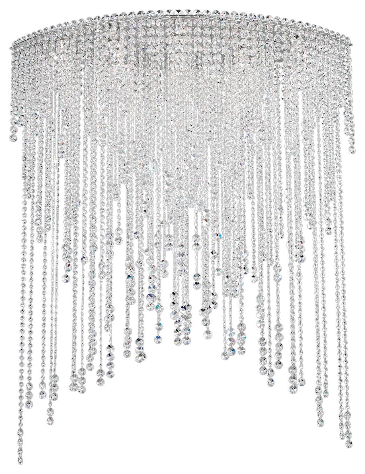Chantant 8-Light Close to Ceiling in Stainless Steel With Clear Heritage CrystalBy Schonbek