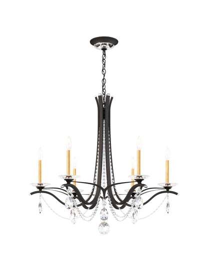Schonbek Va8336N-51S 6 Light Crystal Chandelier, BlackBy Schonbek