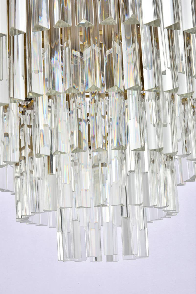 Elegant Lighting Sydney 32" Round Crystal Flush MountBy Elegant Furniture & Lighting