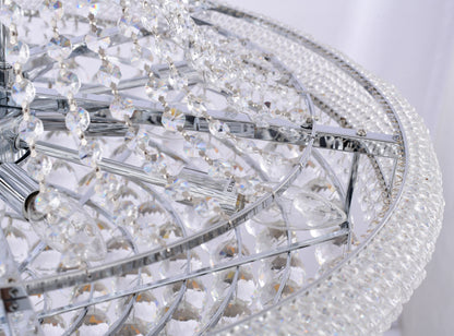 32-Light 30" Chrome Metal Chandelier With CrystalsBy Design Living