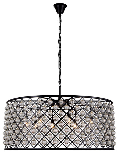 Elegant Lighting 1213G43/RC Madison 10 Light 44"W Crystal Drum - PolishedBy Elegant Furniture & Lighting