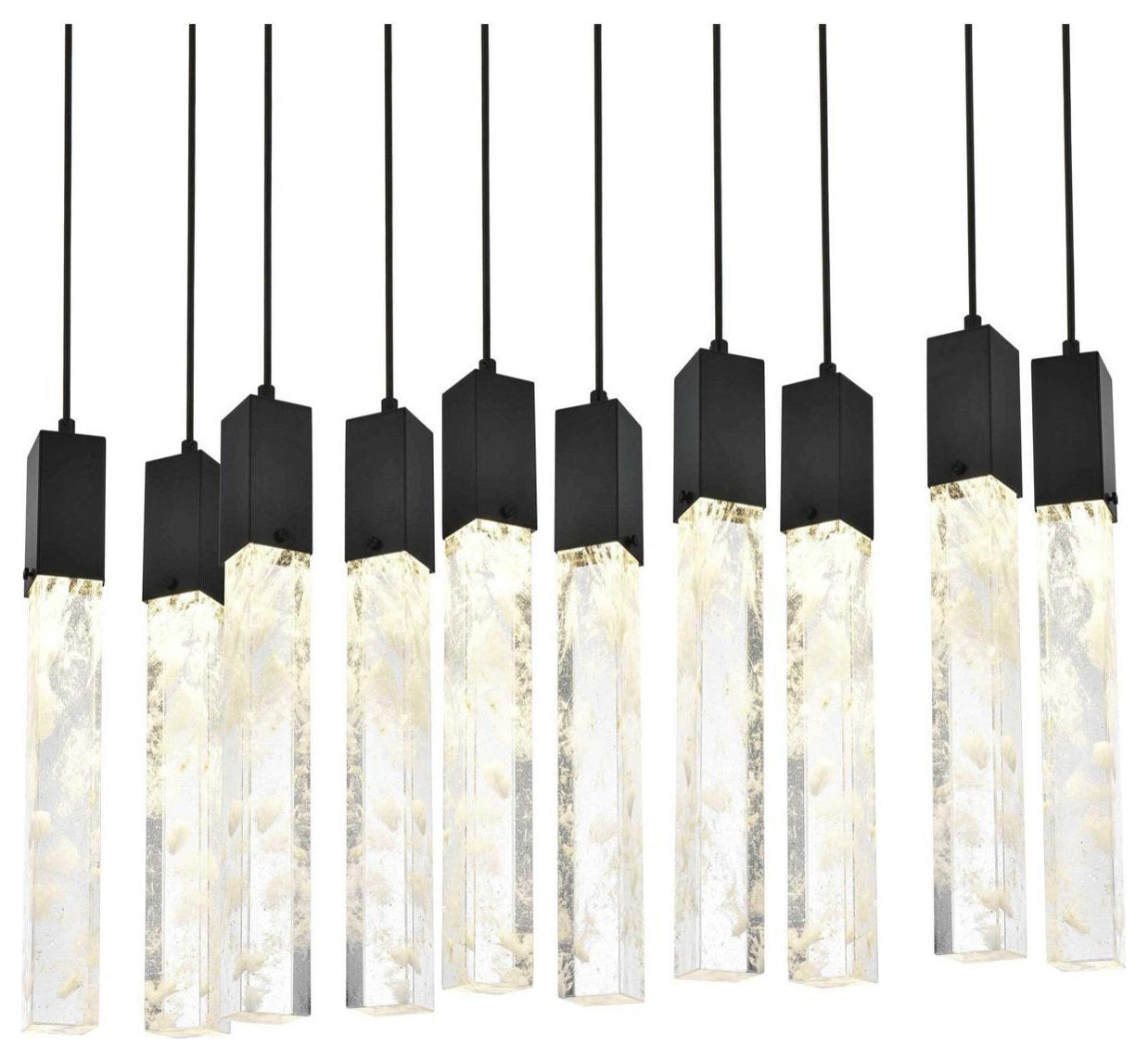 Aurora 10 Light Pendant, BlackBy Elegant Furniture & Lighting