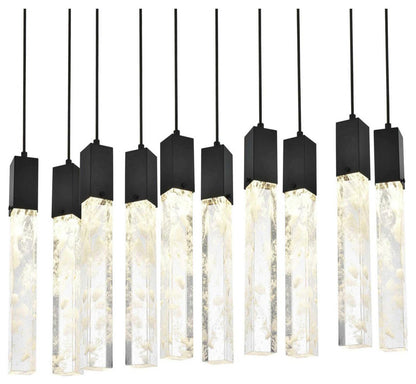 Aurora 10 Light Pendant, BlackBy Elegant Furniture & Lighting
