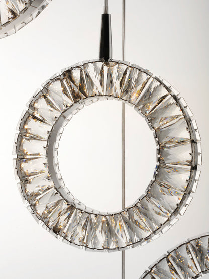 ET2 E30568-20 Charm 9 Light 30"W LED Crystal Multi Light Pendant - PolishedBy ET2 Contemporary Lighting