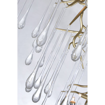 Anita 12 Light Chandelier With Gold Leaf FinishBy CWI Lighting