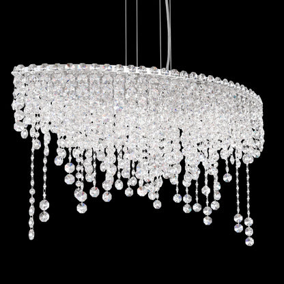 Chantant 6-Light Pendant in Stainless Steel With Clear Heritage CrystalBy Schonbek