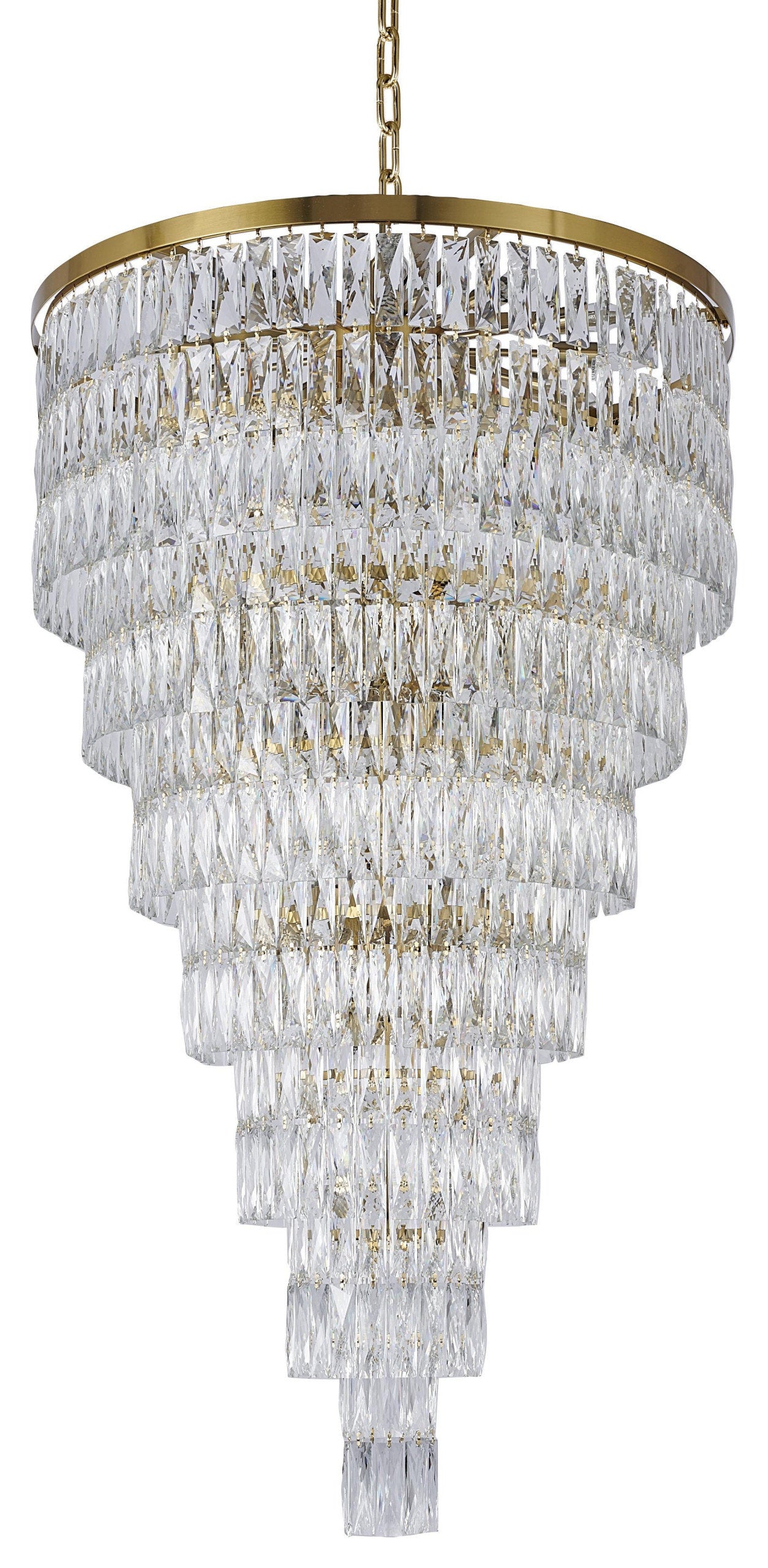 32"D 39-Light Gold Crystal ChandelierBy Design Living
