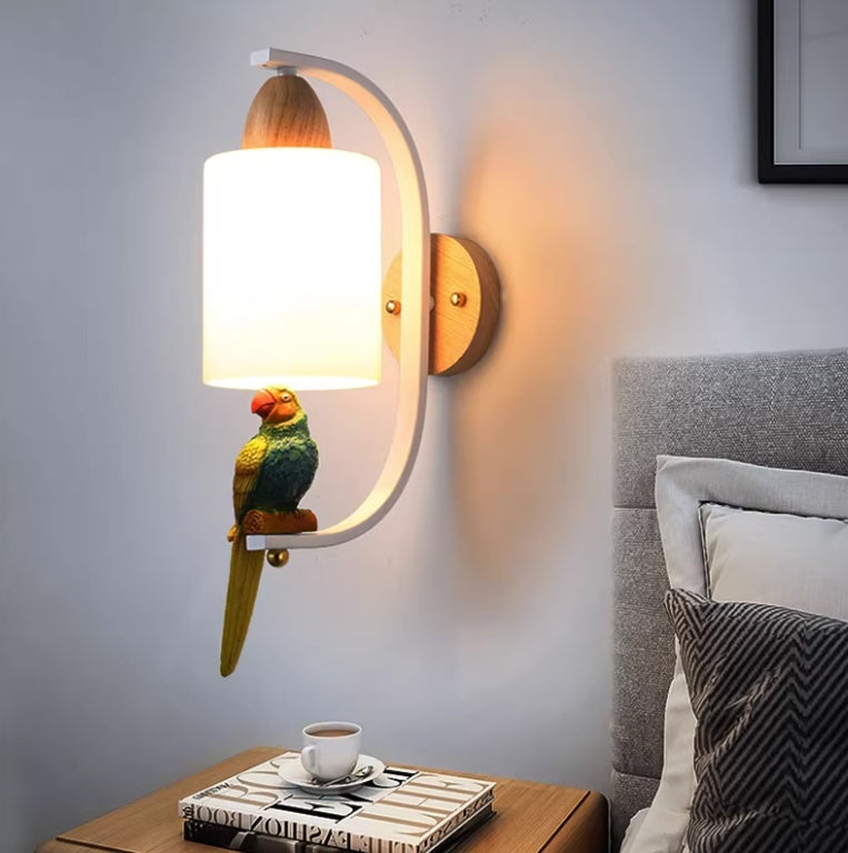 Solid Wood Bedside Wall Lamp �C Minimalist Creative Light for Living Room or Stair Aisle
