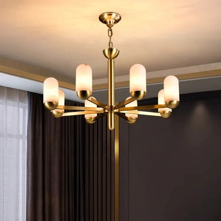 8-Light Natural Marble Modern ChandelierBy MORSALE