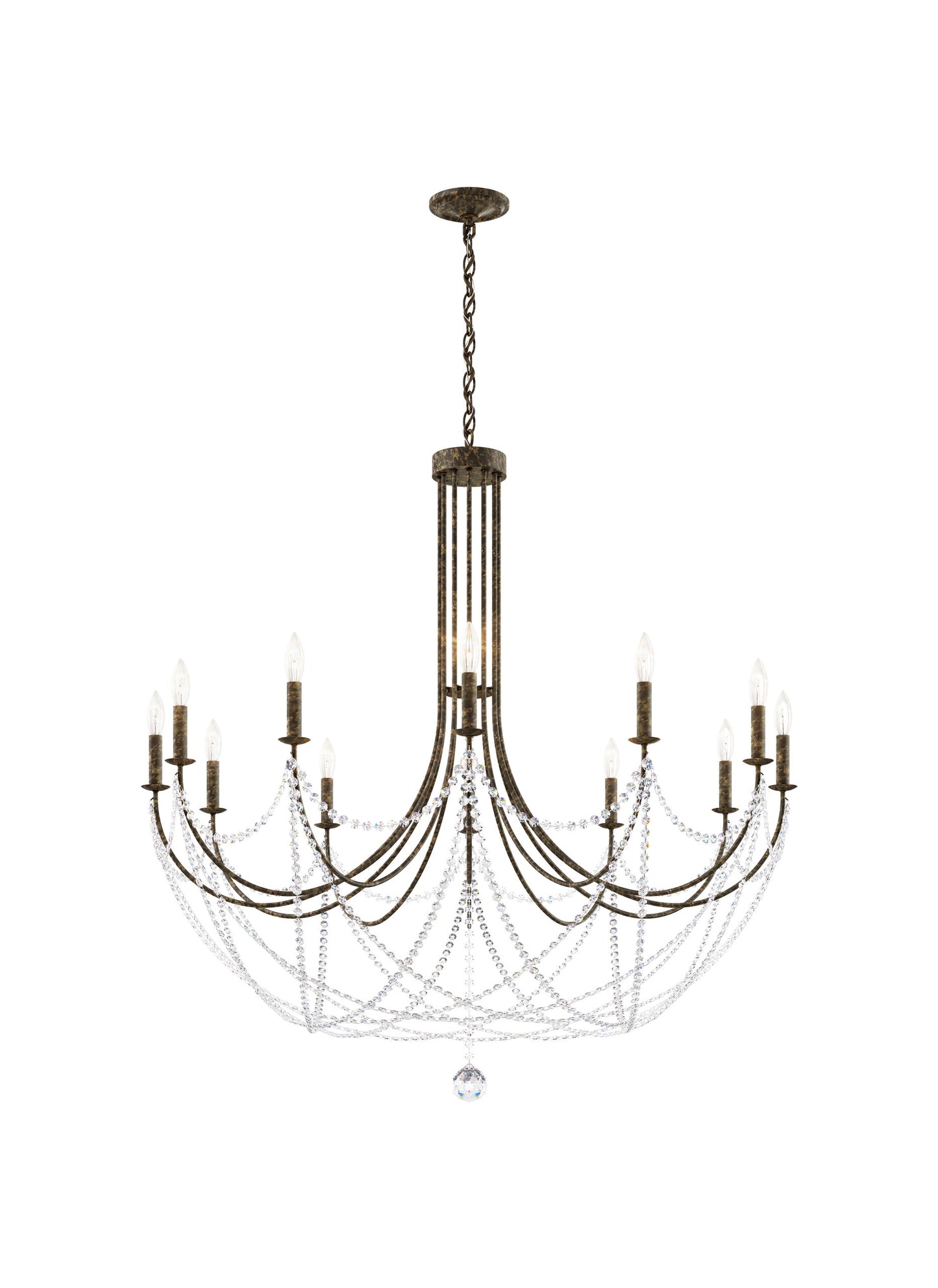 Schonbek Rj1012N-76H 12 Light Crystal Chandelier, Heirloom BronzeBy Schonbek