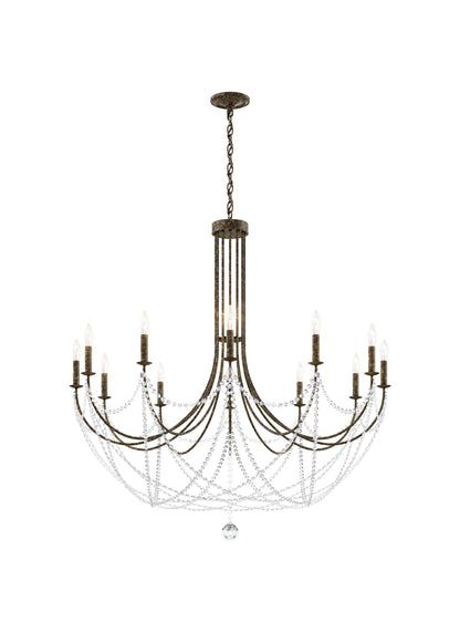 Schonbek Rj1012N-76H 12 Light Crystal Chandelier, Heirloom BronzeBy Schonbek
