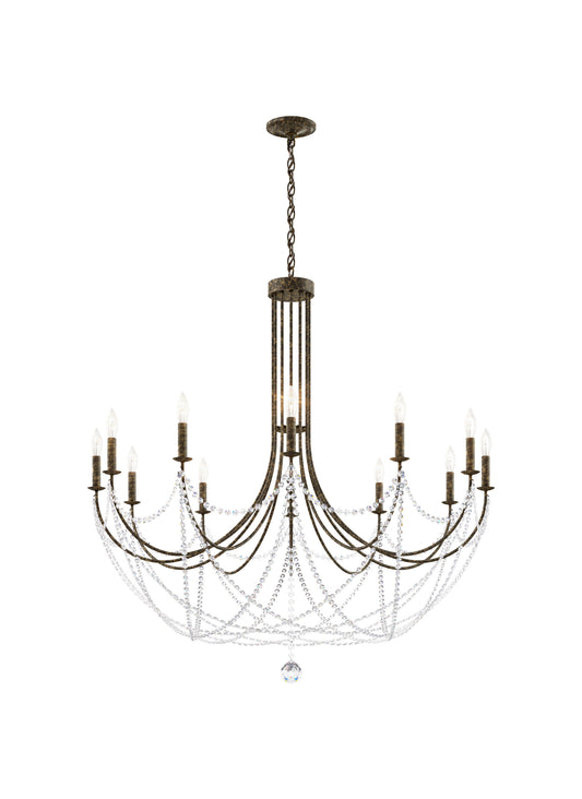 Schonbek Rj1012N-76H 12 Light Crystal Chandelier, Heirloom BronzeBy Schonbek