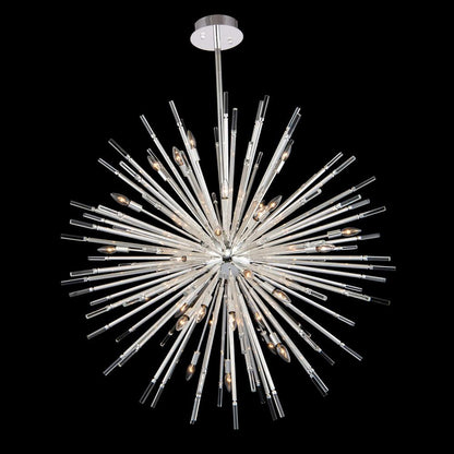 Sprazzo 48x55" 36-Light Contemporary Large Pendants, SilverBy Allegri Crystal by Kalco Lighting