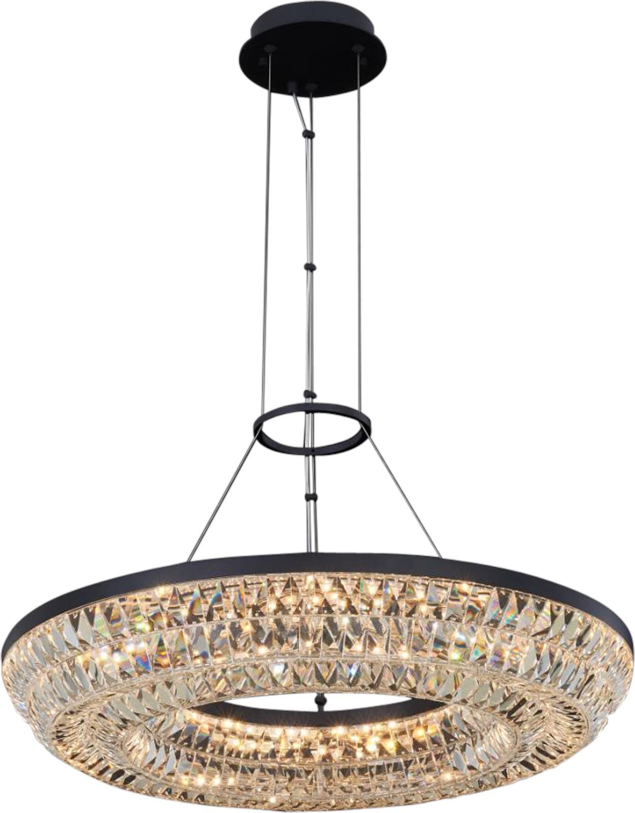 Traditional Zaga Matte Black LED PendantBy KALCO LIGHTING
