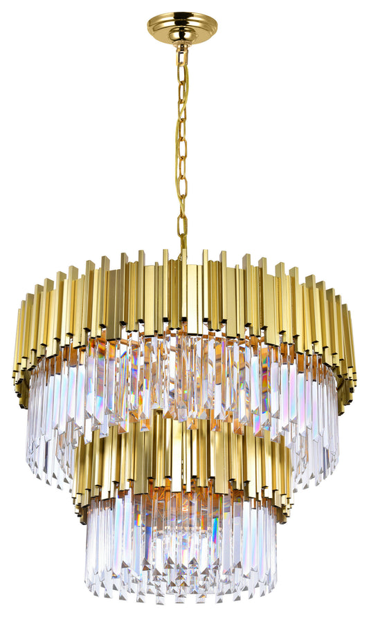 CWI LIGHTING 1112P32-12-169 12 Light Down Chandelier with Medallion GoldBy CWI Lighting