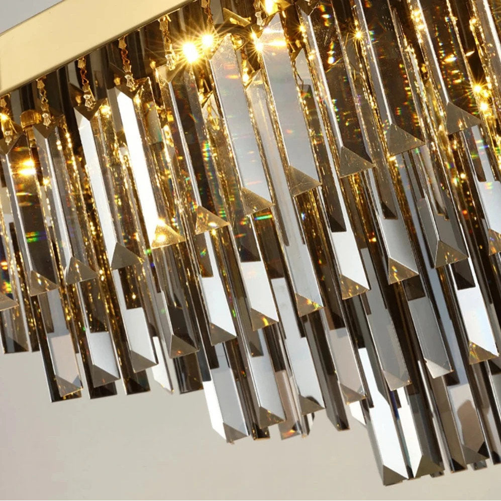 Gio Smoke Gray Crystal Ceiling Chandelier, 120cmx80cmBy MORSALE