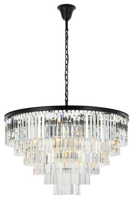 Elegant Lighting 1201D44/RC Sydney 33 Light 44"W Crystal - Polished NickelBy Elegant Furniture & Lighting