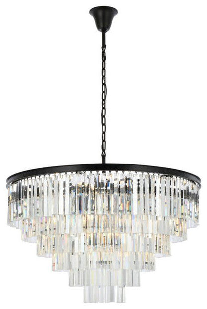 Elegant Lighting 1201D44/RC Sydney 33 Light 44"W Crystal - Polished NickelBy Elegant Furniture & Lighting