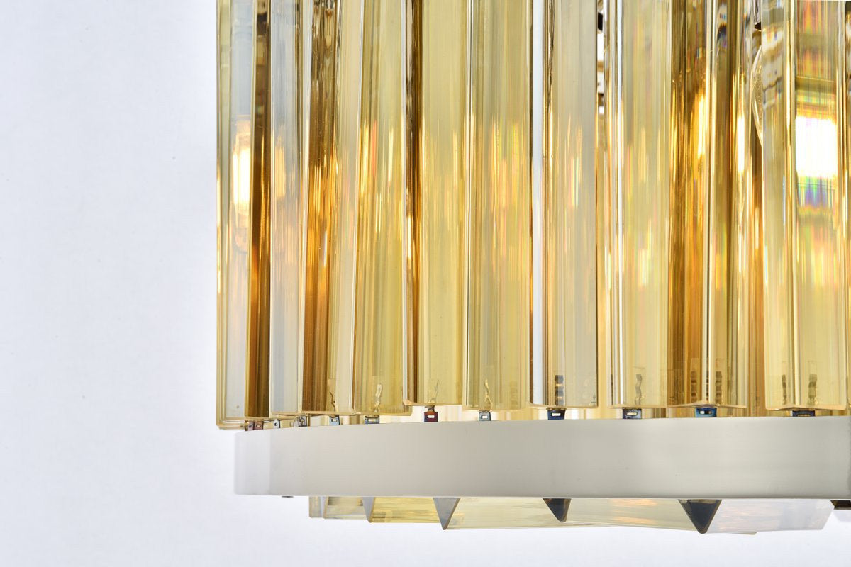 Urban Classic 1203D28PN-GT/RC 8 light polished nickel Chandelier Golden TeakBy URBAN CLASSIC