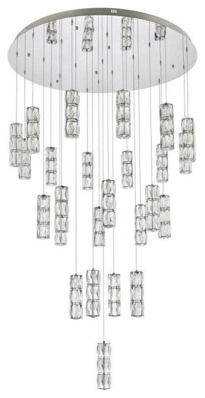 Polaris 25 Light Chandelier, ChromeBy Elegant Furniture & Lighting
