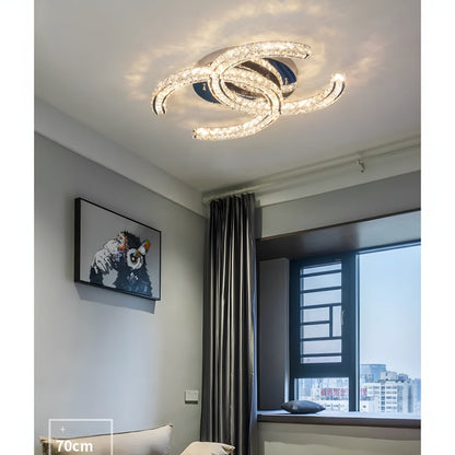 Aicurzio | Fashionable Luxury Crystal Gold Chandelier, 59.1x39.4'By Miron Demid LLC