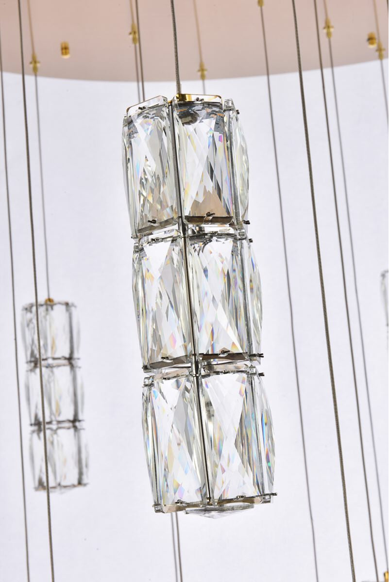 Elegant Lighting Polaris 38" Led Chandelier in GoldBy Elegant Furniture & Lighting