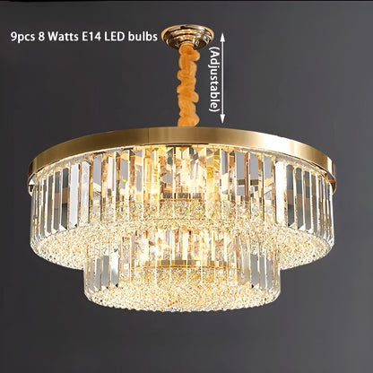 Affi | Contemporary crystal ceiling chandelier, 31.5"By Miron Demid LLC