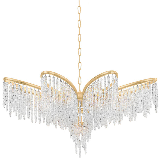 Pandora 9-Light Chandelier, Gold LeafBy Corbett Lighting