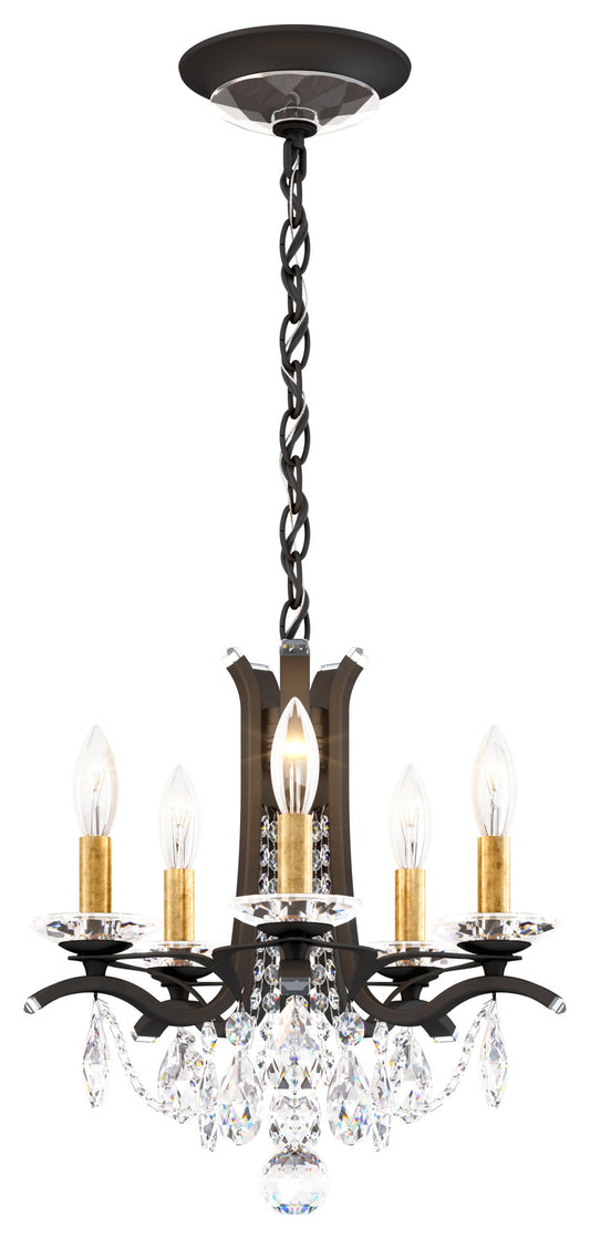 Schonbek Va8304N-51H 5 Light Crystal Chandelier, BlackBy Schonbek