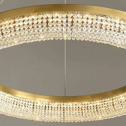 Bergamo Double Ring Crystal ChandelierBy Morsale.com