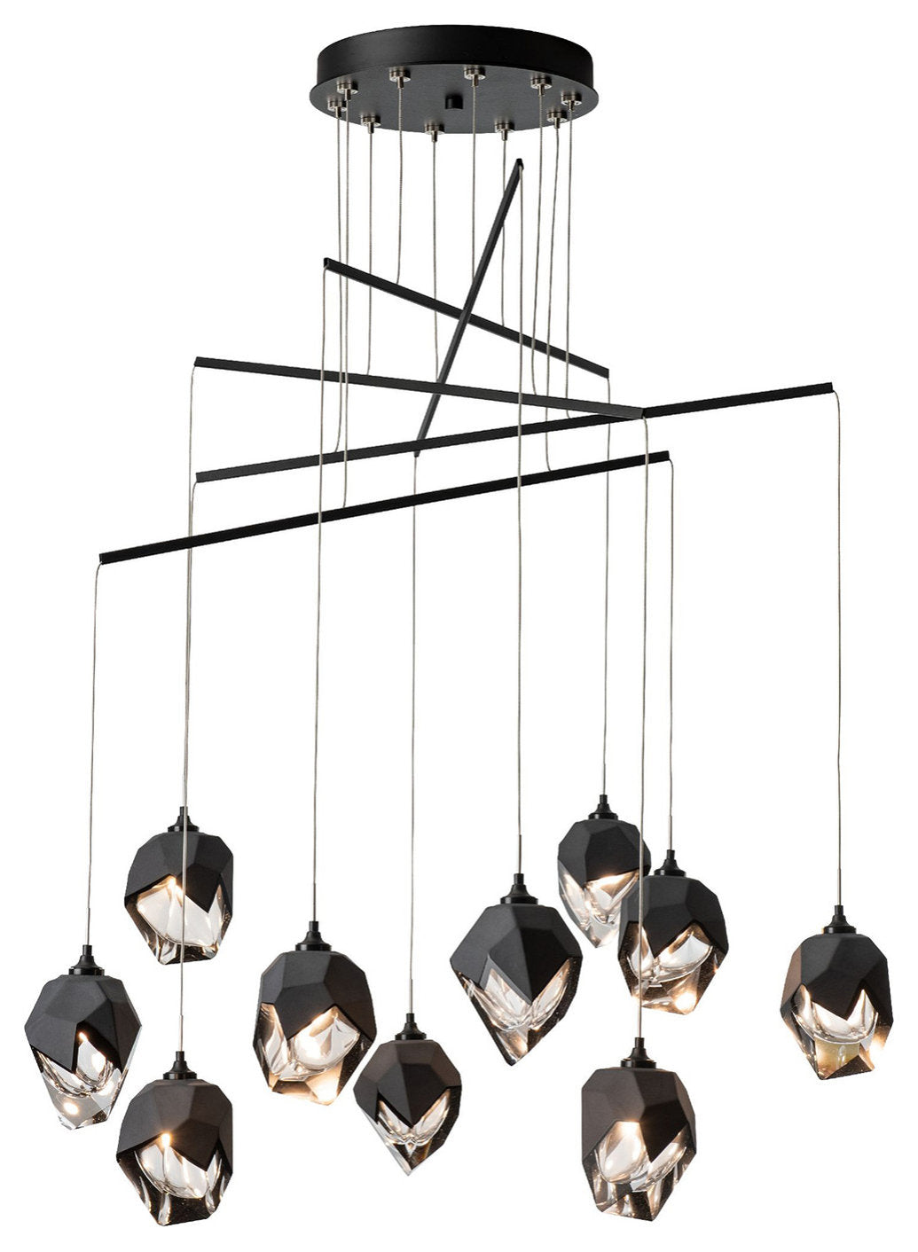 Chrysalis 10-Small Crystal Mobile Pendant, Black/Black Crystal, StandardBy Hubbardton Forge