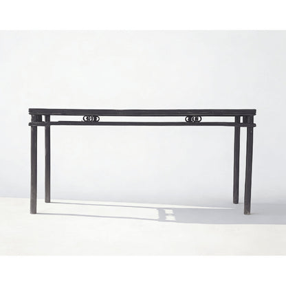 72" Long Antique Elm Console Table
