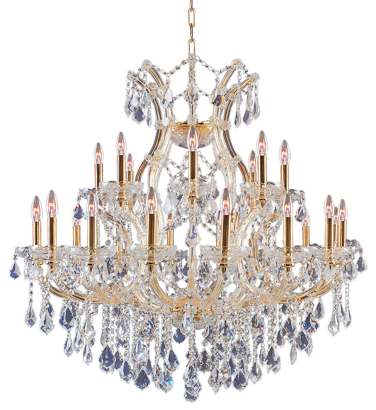 Artistry Lighting Maria Theresa Collection Chandelier, 36"x36", GoldBy Artistry Lighting