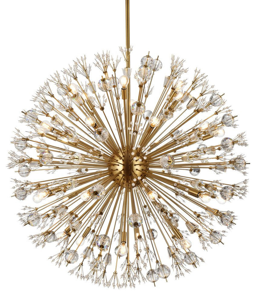 Elegant Lighting 2500D44SG Vera 44 inch crystal starburst round pendant in goldBy Elegant Furniture & Lighting