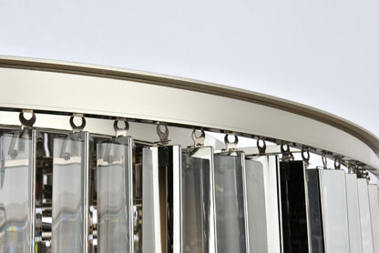 Elegant Lighting 1208F43-SS/RC Sydney 10 Light 44"W Flush Mount - Matte BlackBy Elegant Furniture & Lighting