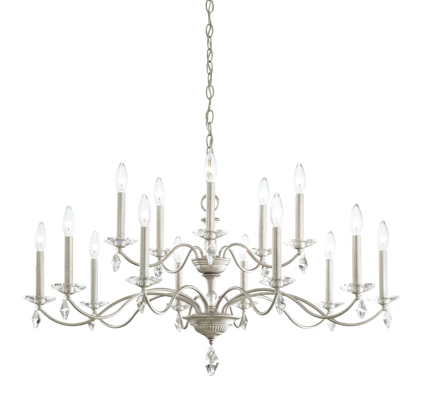 Modique 39.5x22" 15-Light Transitional Chandelier by Schonbek, Finish: Antique SBy Schonbek