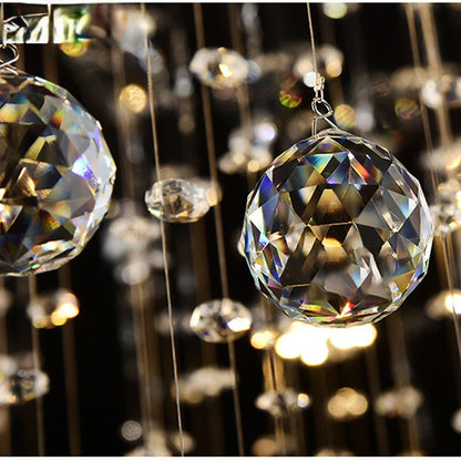 Inverigo | Luxury Round Crystal LED Ceiling Lamp for Living Room, Bedroom, Dia39.4xh17.7", Cool LightBy Miron Demid LLC