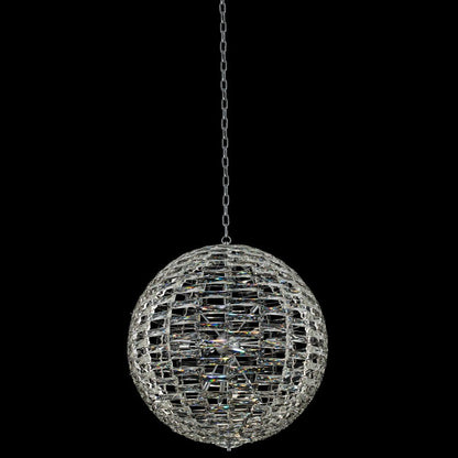 Alta 26x29" 12-Light Contemporary Large Pendants, Polished ChromeBy Allegri Crystal by Kalco Lighting