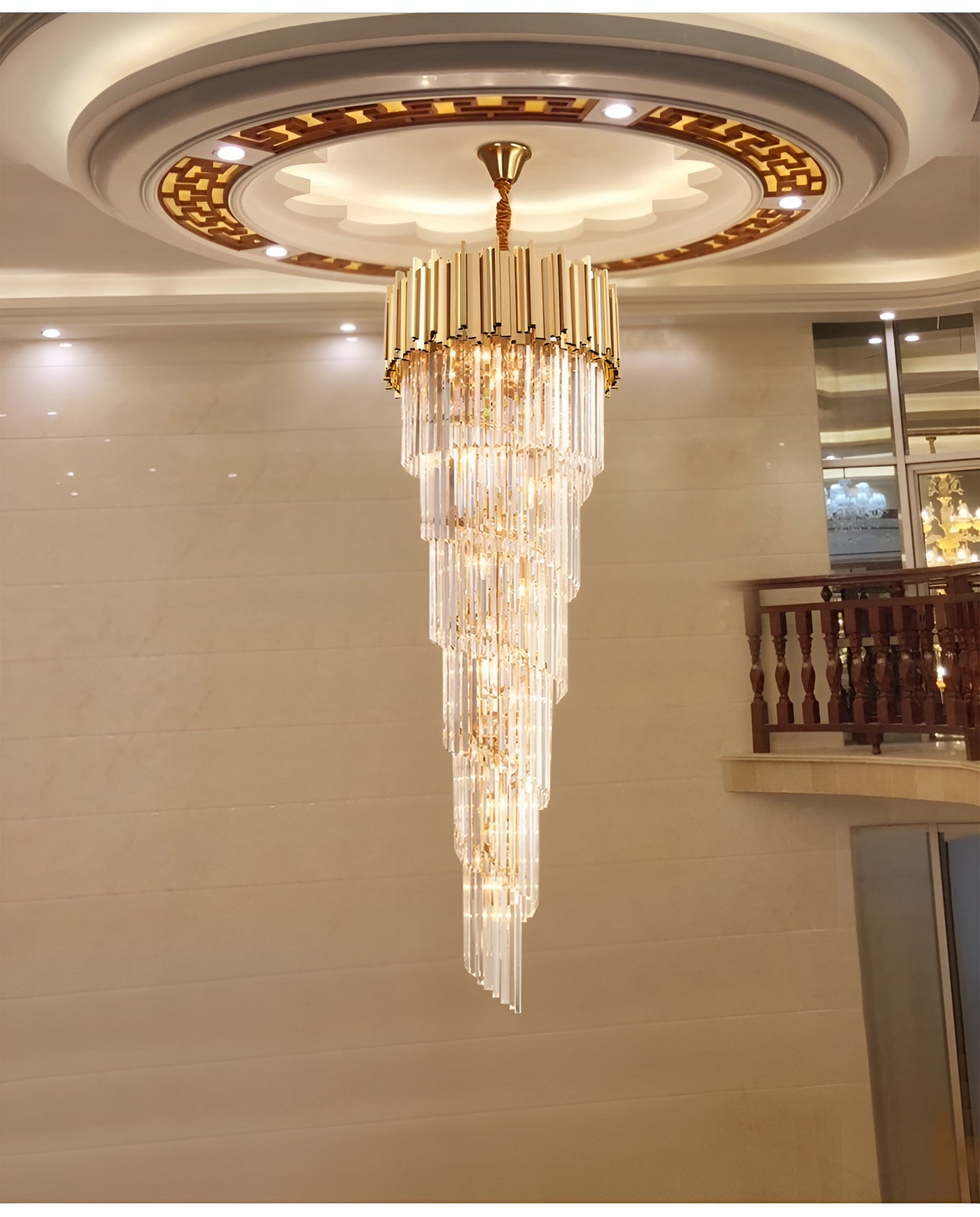 Monaco | Luxurious Grand Gold Crystal Chandelier, 19.7''By Miron Demid LLC