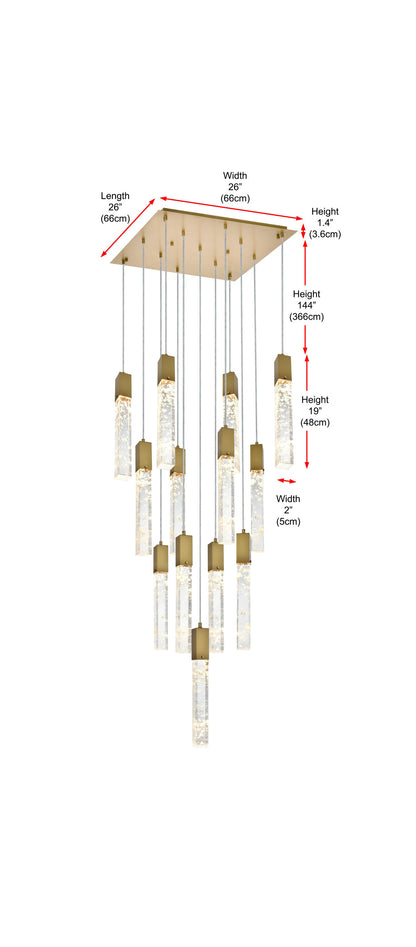 Home Living 26" Pendant, Satin GoldBy Home Living