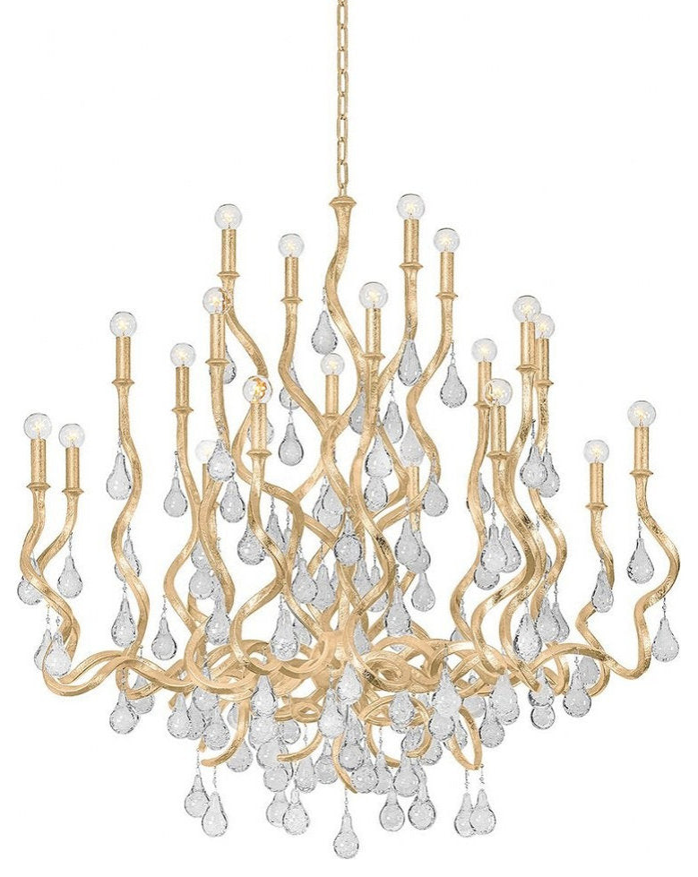 20 Light Chandelier-48.75 Inches Tall and 48 Inches Wide-Gold Leaf FinishBy Bailey Street Home
