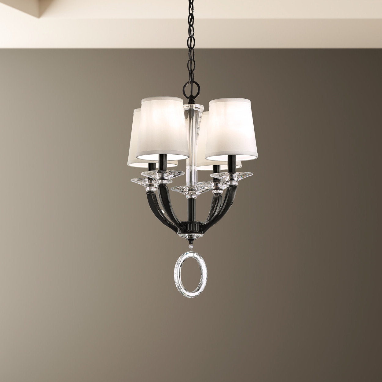 Schonbek Ma1004N-55O 4 Light Crystal Pendant, Jet BlackBy Schonbek