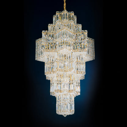 Equinoxe 35-Light Chandelier in Rich Auerelia Gold With Clear Gemcut CrystalBy Schonbek