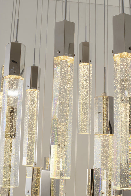 25-Light Chrome Stainless Steel Chandelier With CrystalsBy Design Living